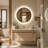 Liese Large Modern LED Round Bathroom Vanity Mirror, Color Temperature Adjustable-338167434