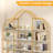 Arched Bookshelves and Bookcases: Triple Wide 5-Tier Large Open Bookshelf-1636795919