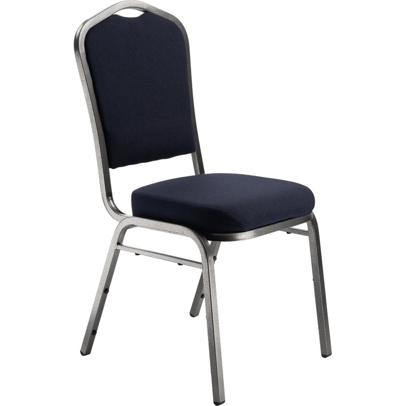 Chaise de banquet en tissu de luxe NPS 9300 Series, Filon d'argent, Bleu minuit