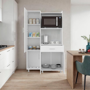 White 3-door Kitchen Storage Cabinet