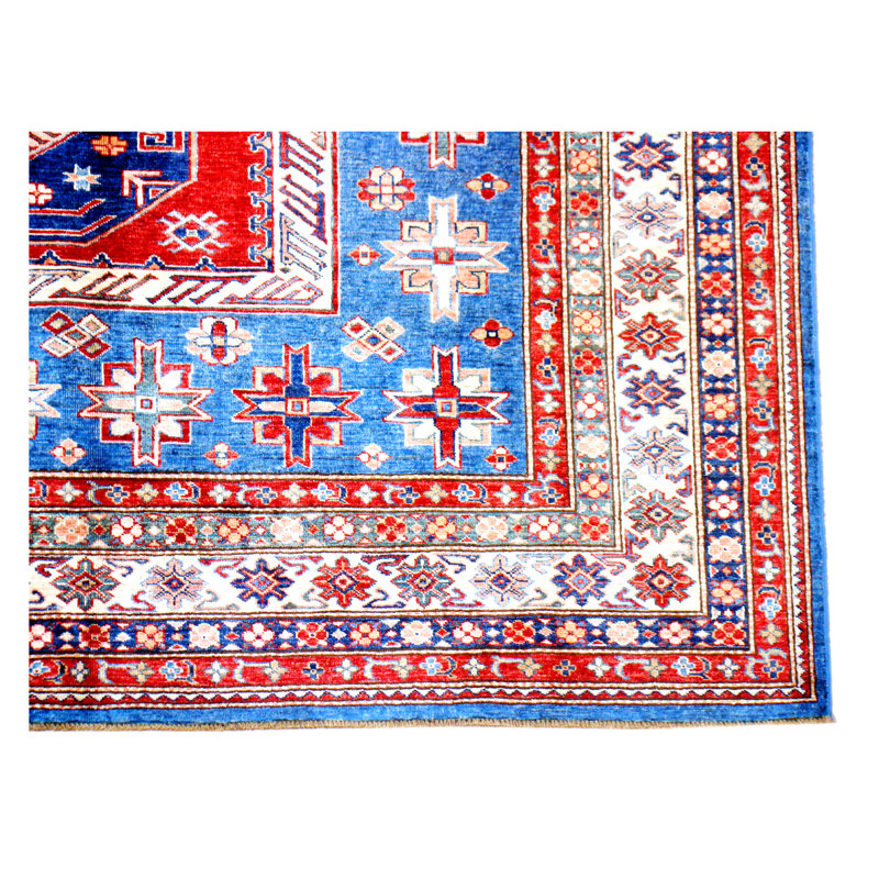 Hand-Knotted High-Quality Light Blue and Ivory Area Rug