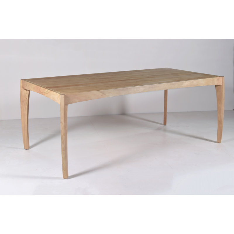 Table de salle à manger en bois massif Leoni, Bois de chêne
