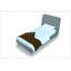 Lit simple en velours Heather