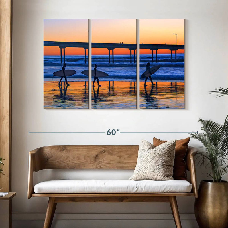 Aletra Ocean Beach Surfers, 32" H x 50" W