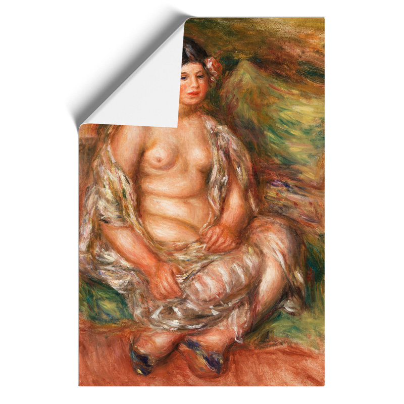 Seated Odalisque by Pierre-Auguste Renoir - No Frame Painting, 59cm H x 42cm W x 0.1cm D
