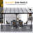 Metal Pergola with Canopy-100865310