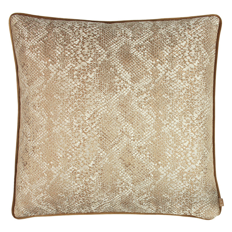 Viper Animal Print Square Throw Cushion, Rust, Polyester/Polyfill