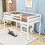 Lit mezzanine simple en bois avec échelle-141974947