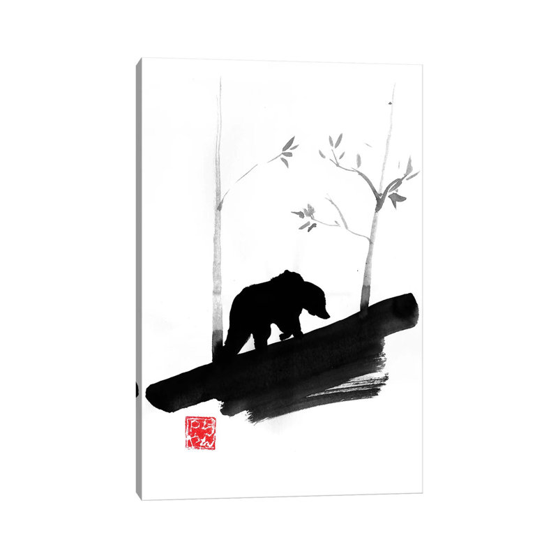 Bear II by Péchane - Painting on Canvas, Wrapped Canvas, 66.04 cm H x 45.72 cm W x 3.175 cm D