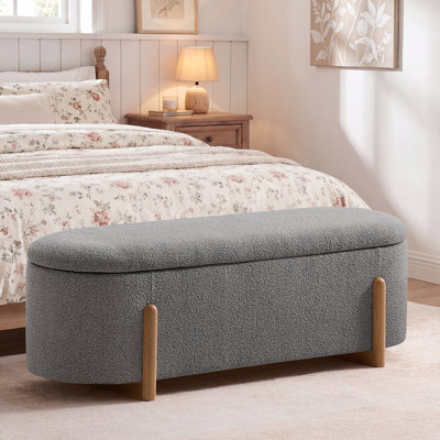 Banc de rangement rembourré 51,2 po