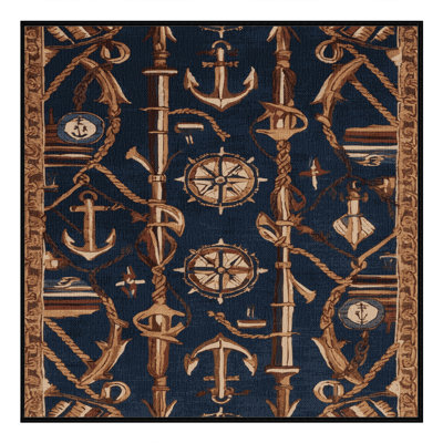 Washable Ship Parts Nautical Area Rug