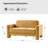 Werts 59.5" Modern Curved Chenille Loveseat Sofa-2026583602