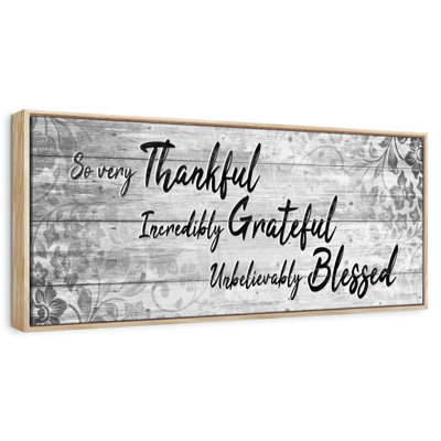 Plaque murale «Thankful Grateful Blessed IV»