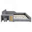 Lit tapissier au sol avec bureau de chevet et petit tabouret rond-844720153-844720159