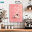 Impression sur toile Cozy Pink Coffee Cup Heart - Urban Studio-497649295