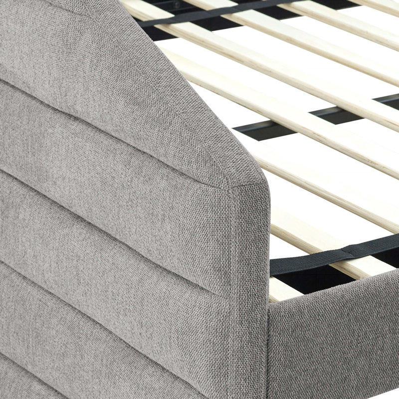 Marchese Linen Upholstered Daybed, Gray, Full / Double