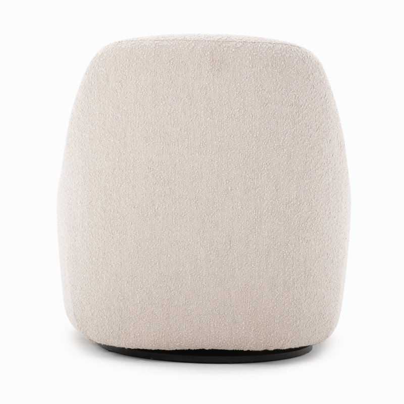 Levi Boucle Swivel Barrel Chair, Knoll Sand