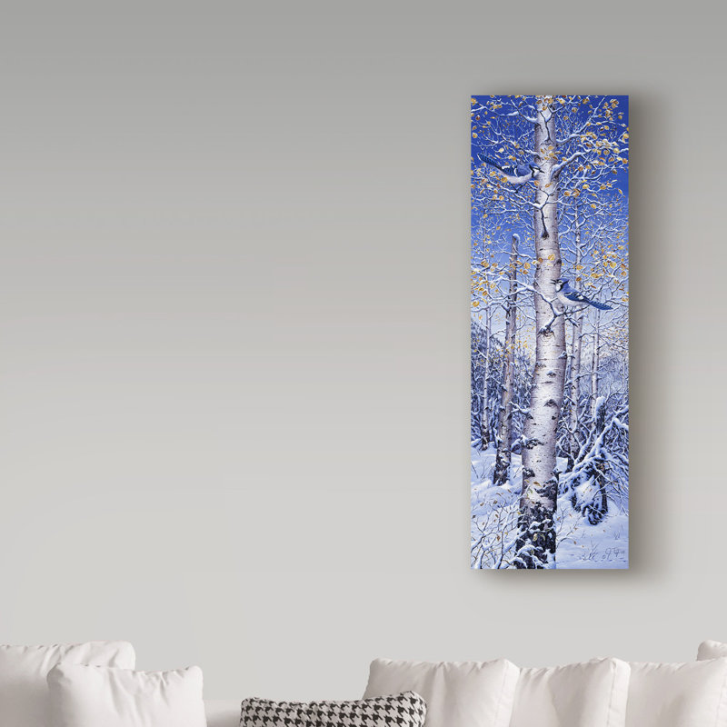 «Blue Jay» par Fazulla, impression sur toile tendue, H 32 po x l 10 po x P 2 po