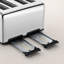4-Slice Stainless Steel Toaster with Dual Independent Control and Extra Wide Slots