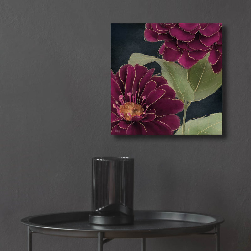 Art mural en verre épique «Bourgogne Bourgogne 2» par Heidi Kuntz, 12 po x 12 po