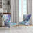 Turquoise and Purple Liquid Art V - Upholstered Modern Pattern Side Chair, Modern Pattern Accent Chair-1173457580