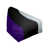 Mauve / noir / argent