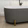 Colour 67" L x 31" W Fluted Freestanding Soaking Acrylic Bathtub with Chrome Drain and Overflow