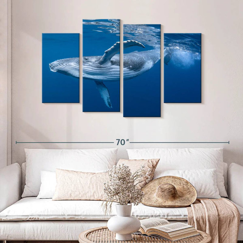 Bébé baleine à bosse, H 32 po x l 52 po