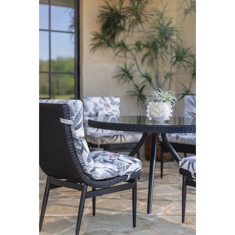 Outdoor Dining Side Chair, Antique White