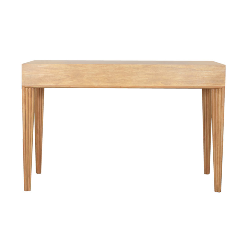 Barcelona Solid Wood Writing Desk, Natural