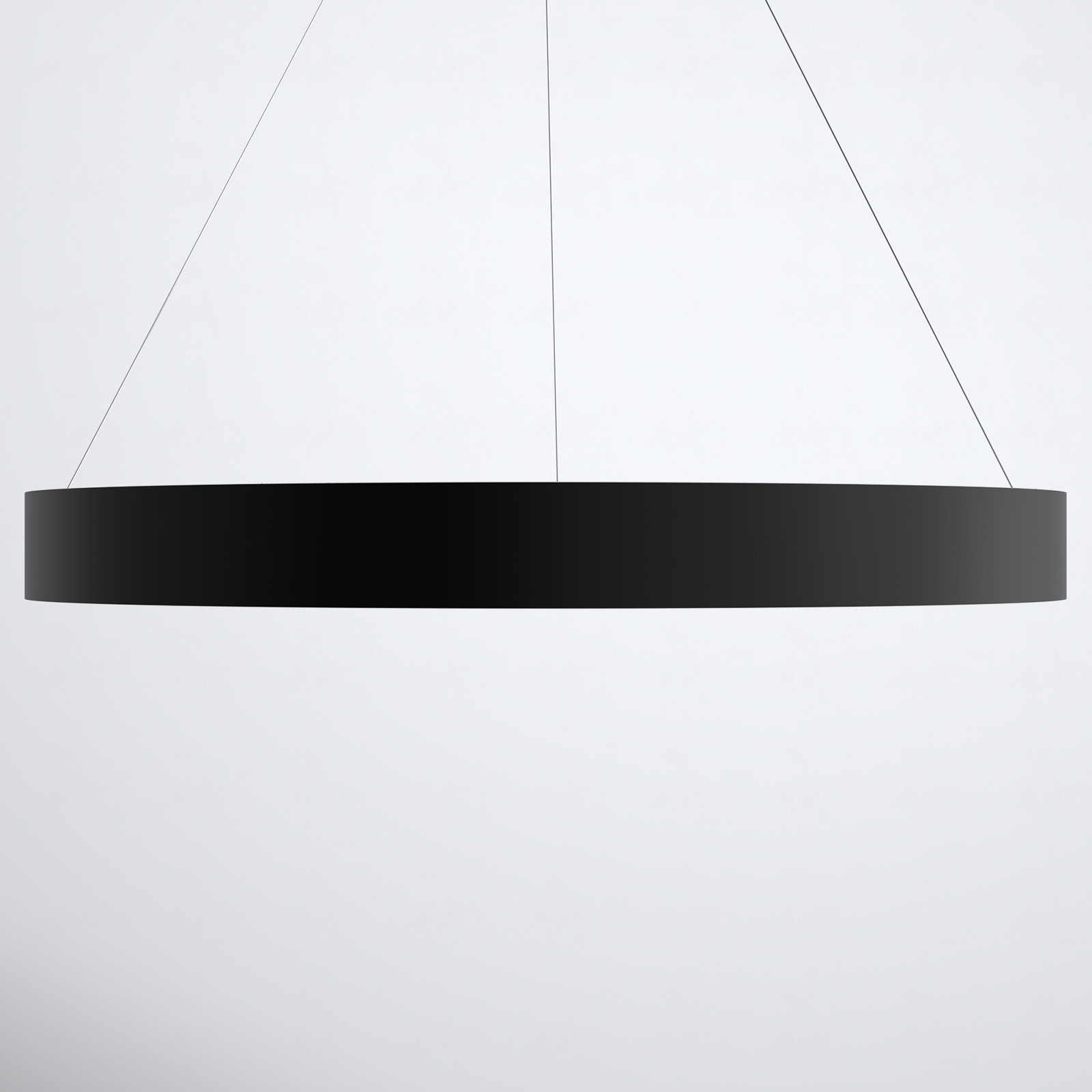Romain Single Light Acrylic Dimmable LED Pendant, Black, 4" H x 43" W x 43" D