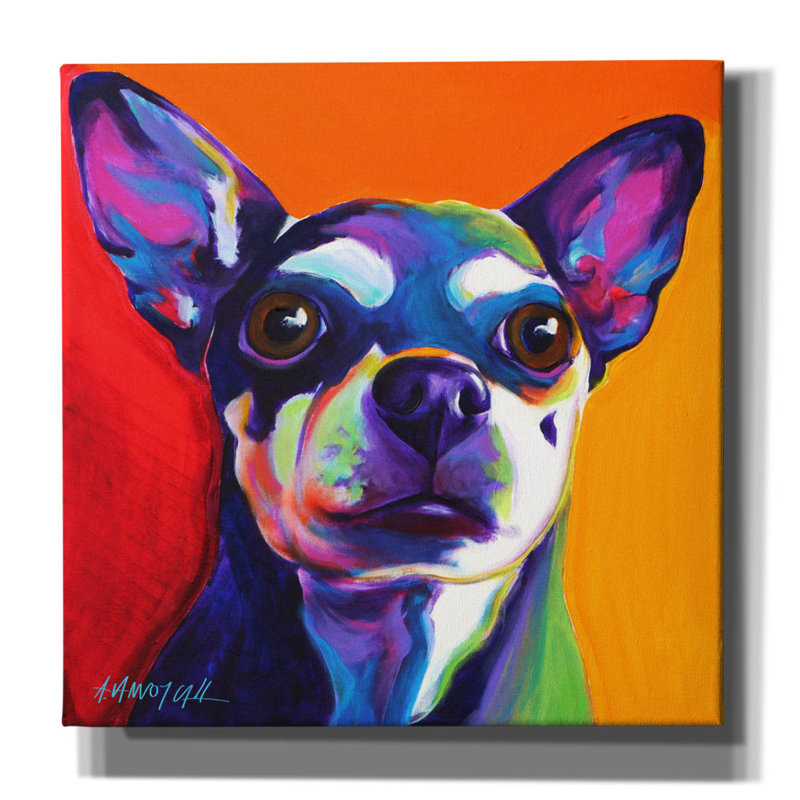 "Chihuahua - Dolce" par Dawg Painter, H 12 po x l 12 po x P 0,75 po