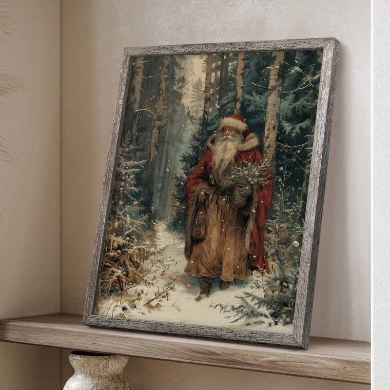 «Christmas Holiday» DCXXX, reproduction d'art encadrée - bois massif, H 11 po x l 9 po