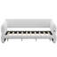 Très grand lit plateforme tapissier en laine d'agneau avec ports USB - Structure en bois robuste, sans sommier tapissier, blanc-1110017965
