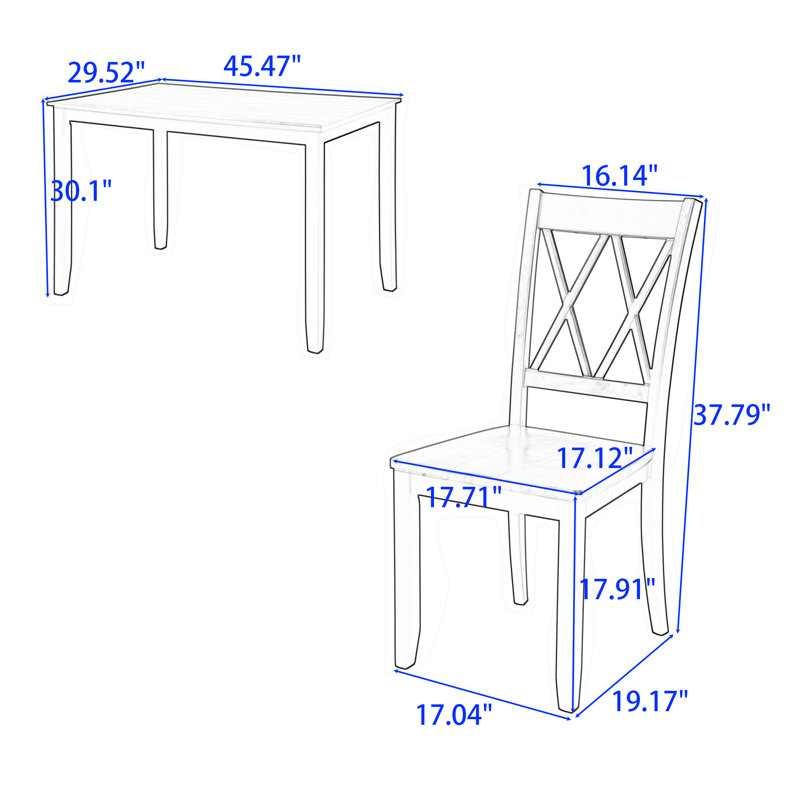 Ensemble repas pour 4 personnes Whiffen, Noir, Cerise noir