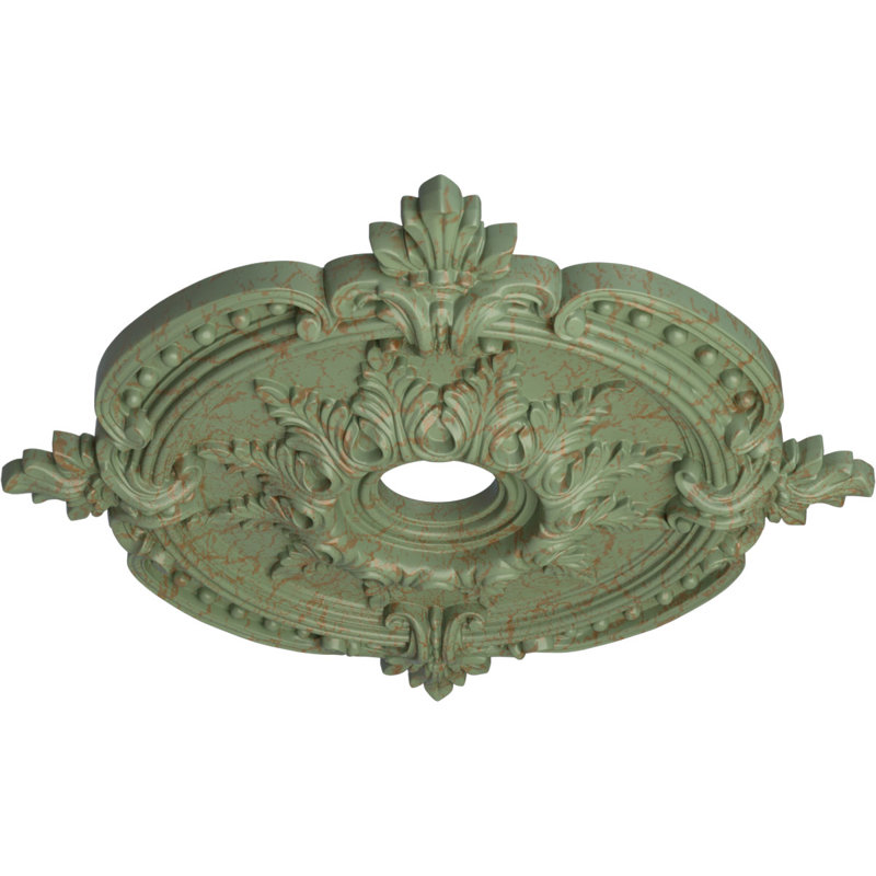 28 po 3/8 po x P 3 3/4 po x P 1 5/8 po médaillon classique de plafond (convient aux auvents jusqu'à 6 1/2 po)