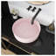 Lavabo vasque en céramique rose - Lavabo de salle de bain artistique rond pour décoration de salle de bain moderne