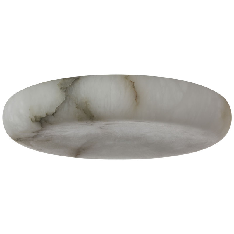 Kelly Wearstler Formosa 22" Flush Mount, Alabaster/Bronze