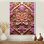 Fleur de lotus géométrique dorée et rose - art floral moderne