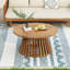 Table basse de patio d'extérieur en bois d'acacia, table basse ronde pour la cour arrière, pelouse, balcon-1531859690