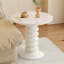 58 cm Cream White Round Side Table