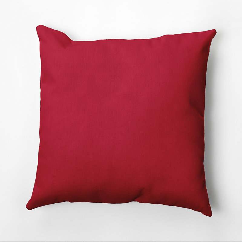 Housse de coussin d'extérieur carré Georgia, Rouge, 16 po x 16 po