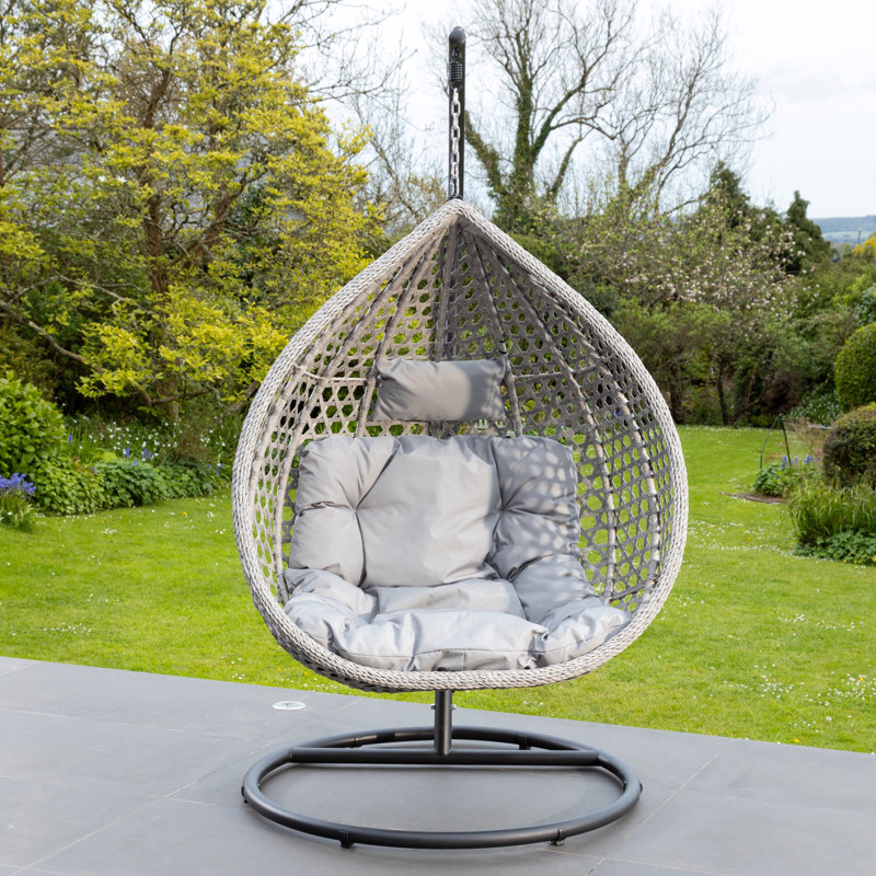 Ulster Egg Chair with Stand, Light Grey