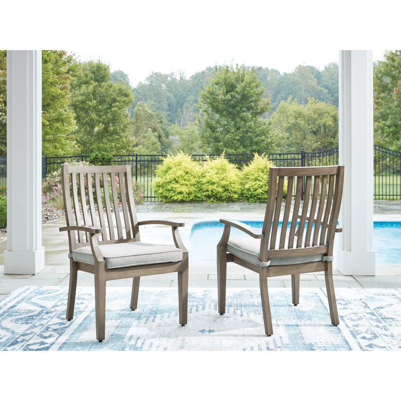 Springbrook Outdoor Arm Chair With Cushion (Set Of 2)
