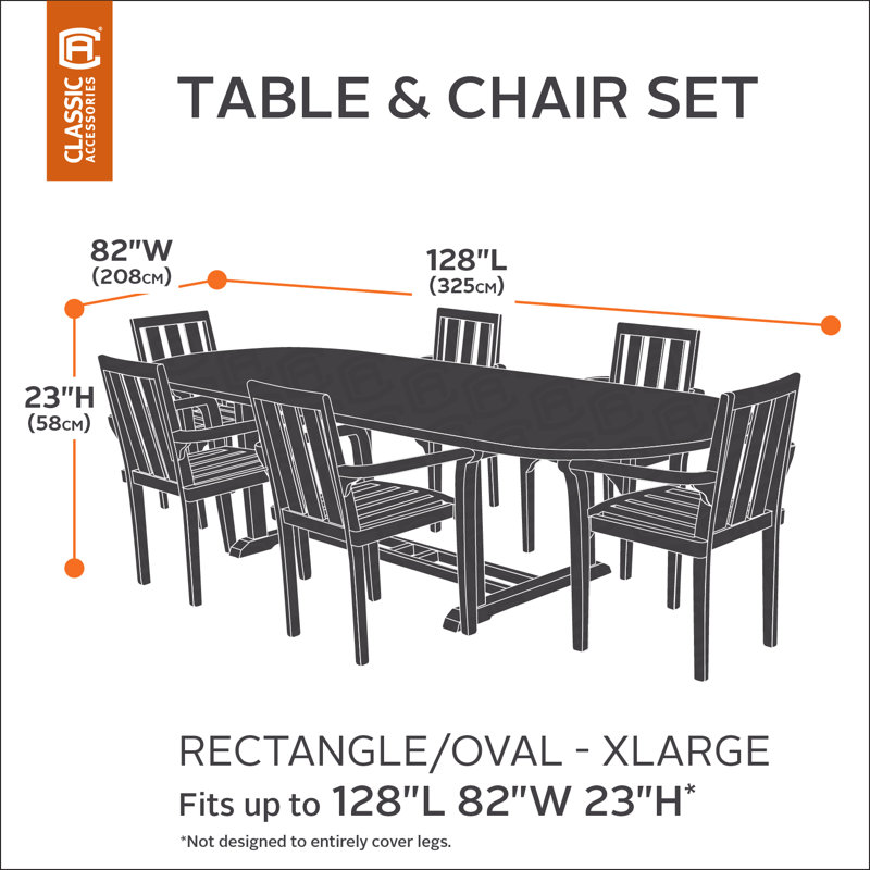 Outdoor Patio Dining Set Cover, Extra Large