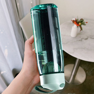Water Bottle 550ml Sports Water Bottle With Carry Loop And Built In Mixing Grids Leakproof  Free Gym Fitness Travel Bottle