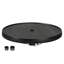 Plateau de table parasol de plage 23,5 po - Porte-verres à vin et porte-serviettes pliable noir pour patio, terrasse, piscine