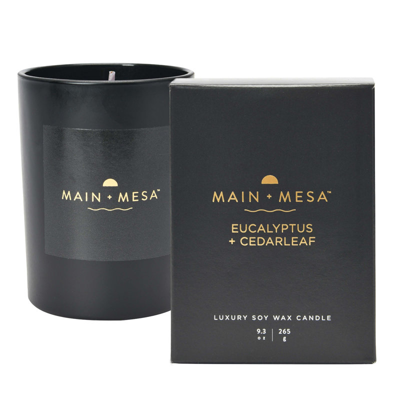 Bougie en verre noir mat et main Main & Mesa