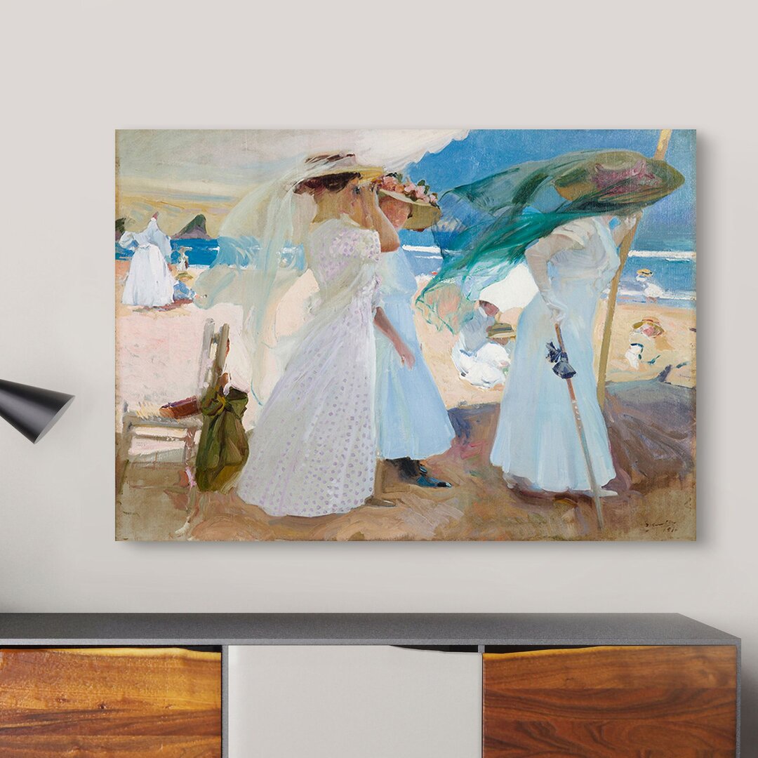 Leinwandbild Under the Awning, Zarauz von Joaquín Sorolla Y Bastida