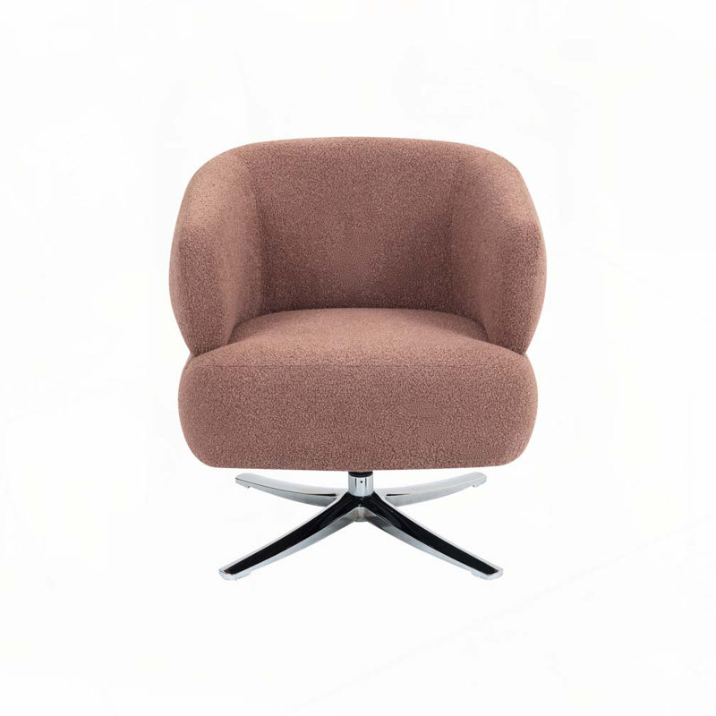 Chaise d'appoint pivotante rembourrée, Rouge